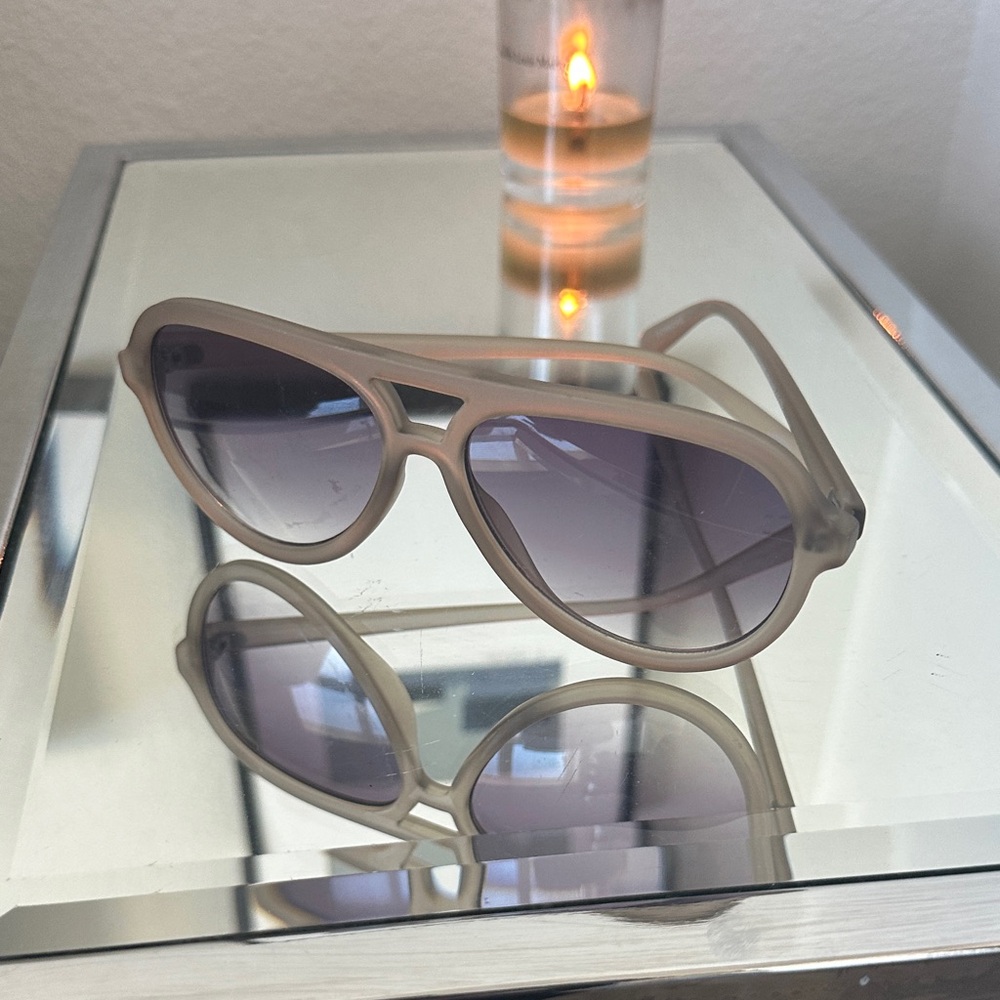 Matte Taupe Women's Sunglasses with Gradient Lenses